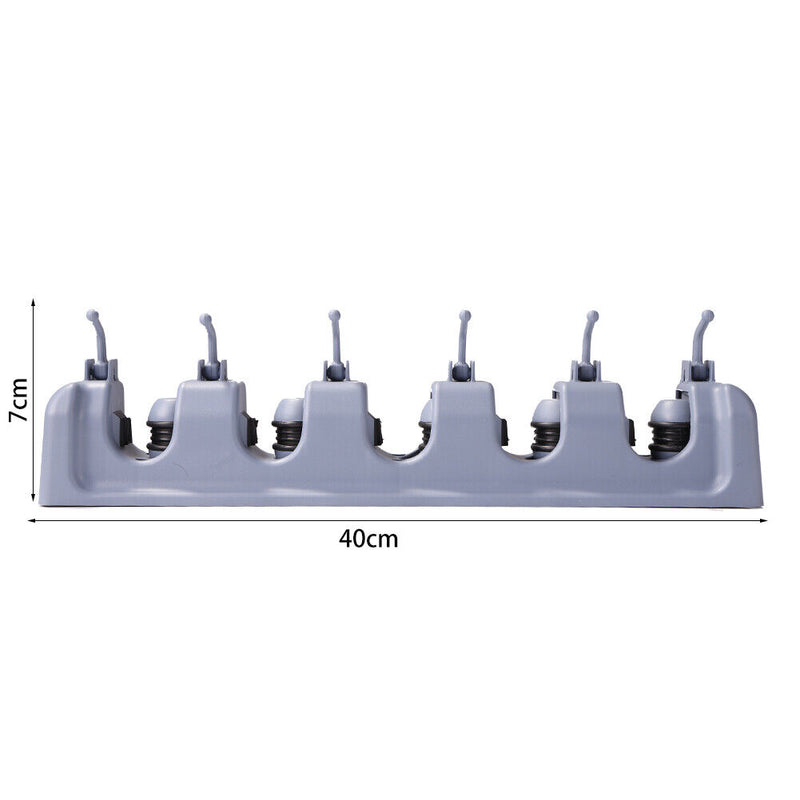 Multi-Purpose Hooks Wall Mounted Mop Organizer Holder Rack Broom Hanger Hooks