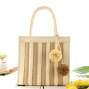 Summer Female Hand-woven Tote Bag Women Small Beach Sea Stripe Shopper Bag