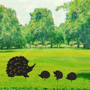 Garden Statue Silhouette Stakes Hedgehog Decoration Pile Plug-in Posts Standing