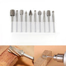 10x 1/8 inch Routing Drill Bits Set for Carbide Rotary Burrs Tool Milling Cutter