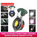 Multifunction COB Flashlight Camping Mini Screwdriver Keychain Lamp (Army Green)