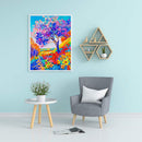 Paint By Numbers Kit DIY Flowers Tree Colouring Oil Art Picture Ornaments