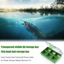 Multi-Slot Lures Bait Hooks Box Fishing Tackle Storage Container (6 Cells) Newly