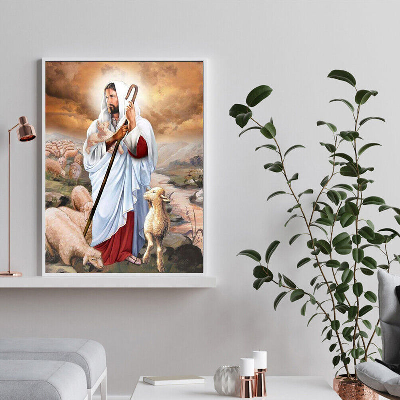 Oil Paint By Numbers Jesus Frameless Picture Craft Kits for Home Decoration