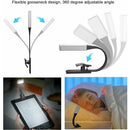 USB Rechargeable Clip On Book Light LED Flexible Reading Lamp For Reader Kindle