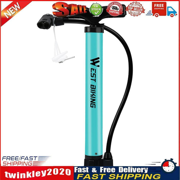 WEST BIKING Bicycle Tire Inflator 120PSI MTB Bike Air Pump for Basketball Newly
