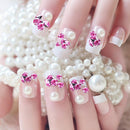 500pcs Glitter Shimmer Sharp Tip Nail Art Rhinestones Manicure Charm (Rose)