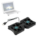 2 Fans USB Cooler Cooling Pad Stand Radiator For 7''-15'' Notebook Laptop W1M7