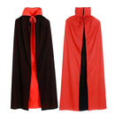Halloween Black Red Cape Reversible Dracula Devil Cloak Fancy Dress150c*
