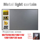 HD Folding Projector Cloth 16/9 Home Theater Movie Screen Curtain (133in) Newly