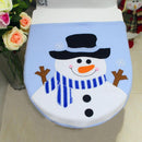 1pc Toilet Seat Cover Christmas Decor Christmas Toilet Cover(Blue Snowman) Newly