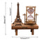 Wooden Desktop Eiffel Tower Sand Timer Brush Teeth Clock Hourglass Timer