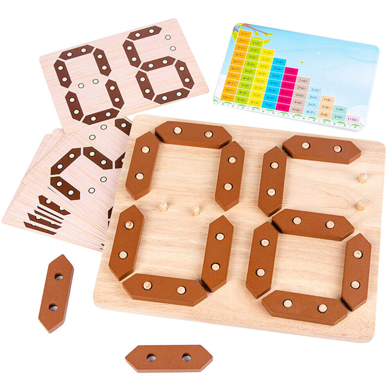 Wooden Numbers Board Subtraction Supplement Teaching Kids Early Educational Game