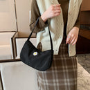 Fashion Women Underarm Tote Bag Daisy Pattern Nylon Shoulder Hobo (Black)