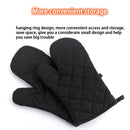 Heat Resistant Oven Baking Gloves Stove Kitchen Insulation Glove (Black)