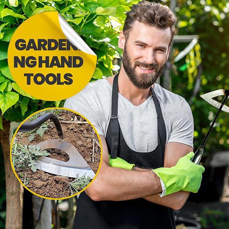 Hollow Hand Hoe - Sharp Gardening Gift for Backyard Weeding Loosing Planting