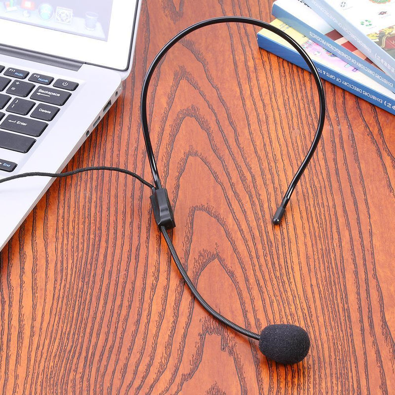 1.1m Head Mounted Microphone 3.5mm Wired Headset Mic for Teacher Guide Speech