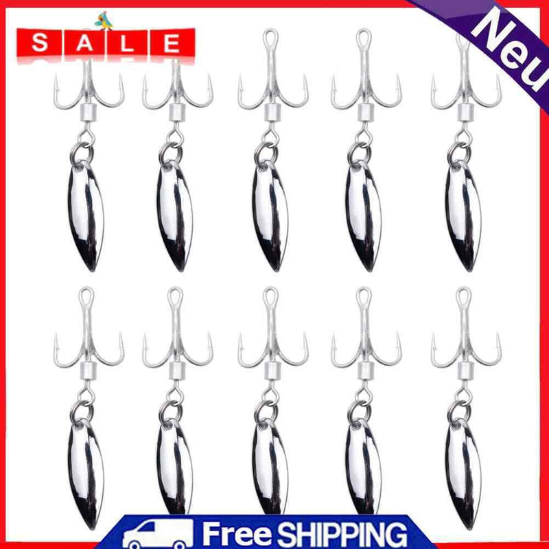 Rotating Sequin Lure Metal Barbed Fishing 3-Hook Freshwater Freshwater Fish Hook