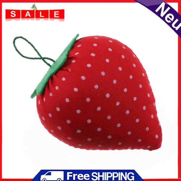 Strawberry Needle Insert Bag Cross Stitch Pin Cushion Holder DIY Sewing Craft