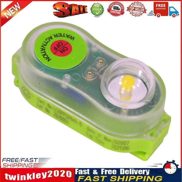 Life Jacket Light LED Self-Lighting Life Saving Conspicuous Lamp (Green) Newly