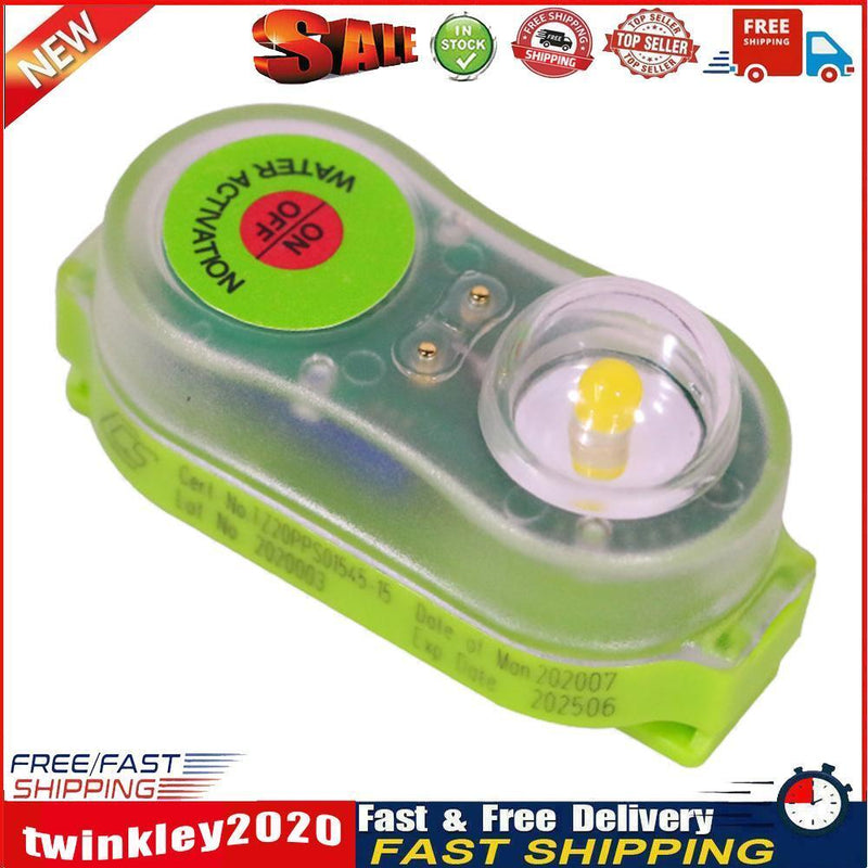Life Jacket Light LED Self-Lighting Life Saving Conspicuous Lamp (Green) Newly