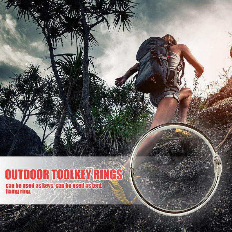 12pcs/bag Mutifunctional Metal Key Chain Outdoor Camping Travel Tent Fixed