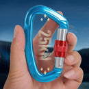 Aluminum Carabiner Outdoor Camping Climbing Hammock Lock Buckle (Orange)