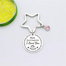 Diamond Round Engraved Mum Key Chains Keyring Mother's Day Keychain