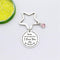 Diamond Round Engraved Mum Key Chains Keyring Mother's Day Keychain