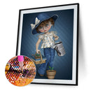 DIY Diamond Painting Kits Cartoon Girl Full Round Drill Wall Picture Decorati