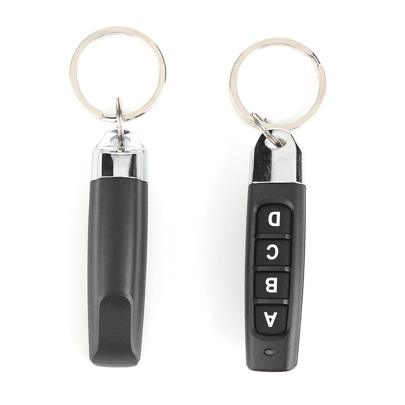 ABCD 433MHz Remote Control Garage Door Electric Gate Clone Key Fob (2pcs)