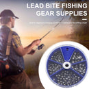 100pcs Open Bite Plumpum Bare Fishing Clip Drop Biting Round Plumb (Box) Newly