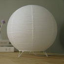 Nordic Paper Lantern Table Lamp Living Room Bedroom LED Decor Light (Round)
