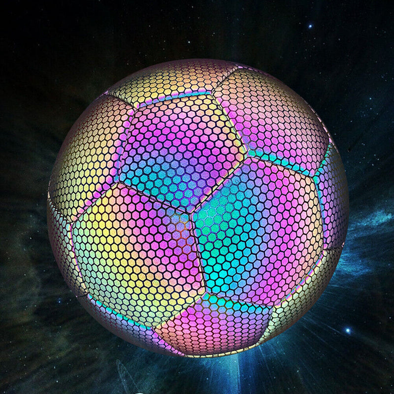 Reflective Soccer Ball Luminous Night Glow Footballs Student Training (4) Newly