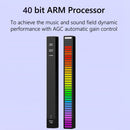 USB 5V RGB Colorful 40 LED Voice-Activated Rhythm Strip Light Bar (Black) Newly