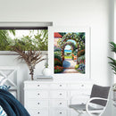 Full Cross Stitch Art Paint 11CT Stamped Yard Door Embroidery Wall Room Ornament