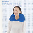 #A U-Shape Travel Pillow Press Type Air Inflatable Portable Airplane Car Bed Pil