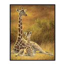 Full Embroidery Stamped Sitting Giraffe DIY 11CT Cotton Thread Cross Stitch Kit