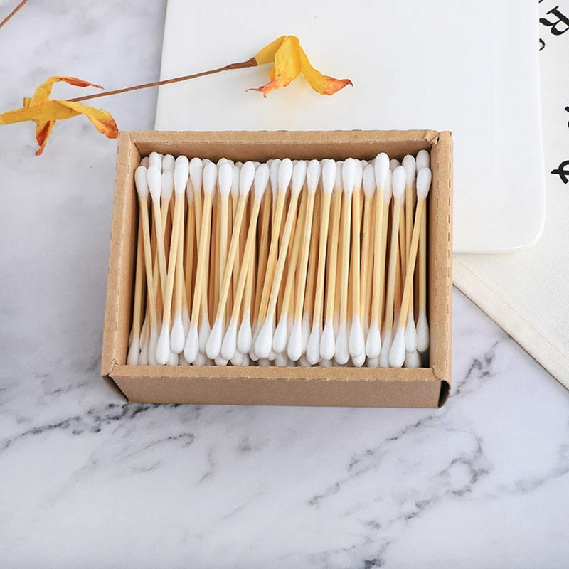 Double Head Ear Swab Nose Ears Cleaning Sticks Bamboo Cotton Swab Cotton Buds