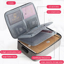 Document Bag with Lock Waterproof Safe File Organizer for Passport (Grey) Newly