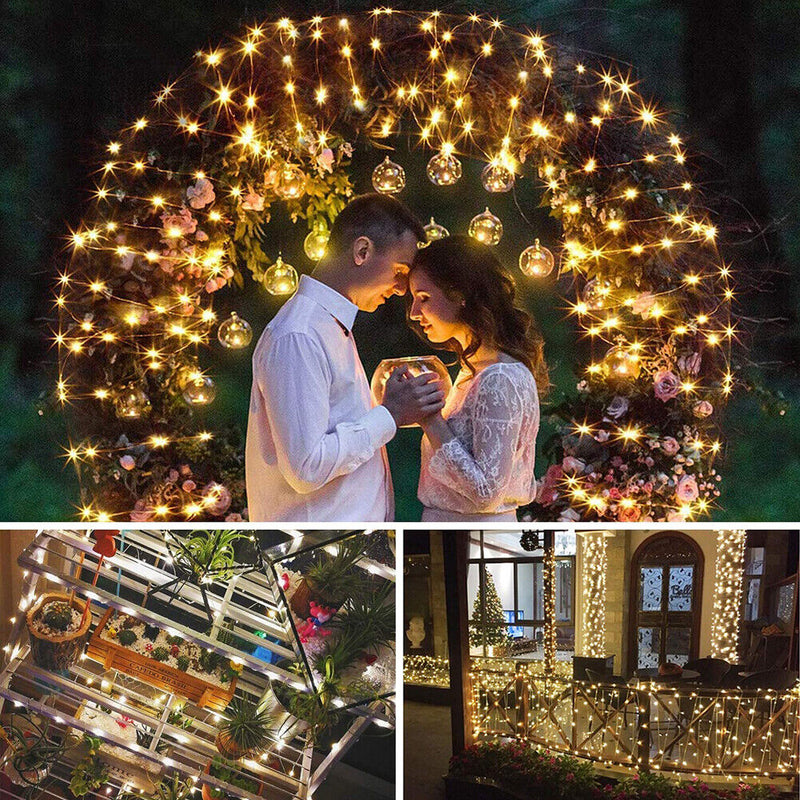 Romantic LED USB Star String Lamps 8 Mode Waterproof Holiday Decorative Lights