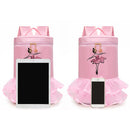 Girl Ergonomic Bow Tie Ballet Backpack Adjustable Lace Dance Bag (Pink) Newly