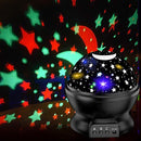 LED Starry Sky Night Light Rotating Projector Star Moon Table Lamp (Black) Newly