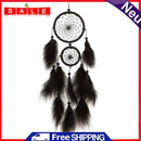 5pcs Black Feater Handmade Dream Catcher Car Wall Hanging Crafts Gift