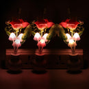 Colorful LED Mushroom Night Light Luminous Lamp Sensor Baby Gift(EU Plug)