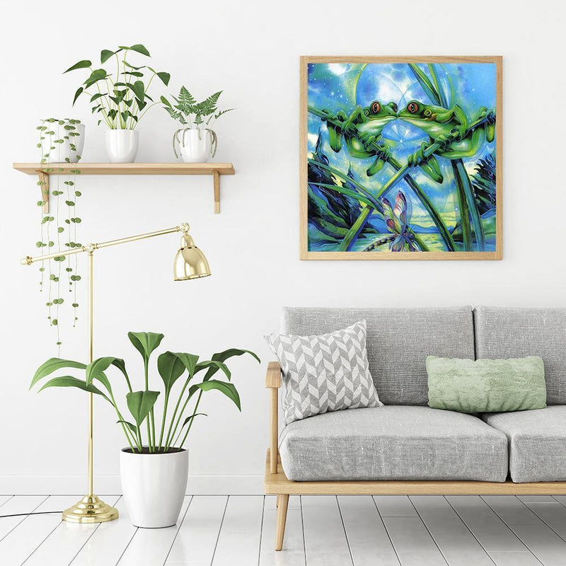 30x30cm 5D DIY Full Drill Diamond Painting Animal Frog Cross Stitch Embroidery