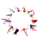 36pcs Fly Fishing Lure Set Style Insect Artificial Bait Feather Single Hook