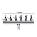 Air Oxygen Pump Aquarium Fish Tank Stainless Steel Splitter Hose (6 Ways) Newly