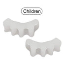 2x Toe Separator Hallux Valgus Corrector Hammer Straightener (Child White)