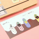 3pcs /Set Gift DIY Stationery Cartoon Magnetic Paper Clip Notes Cactus Bookmark